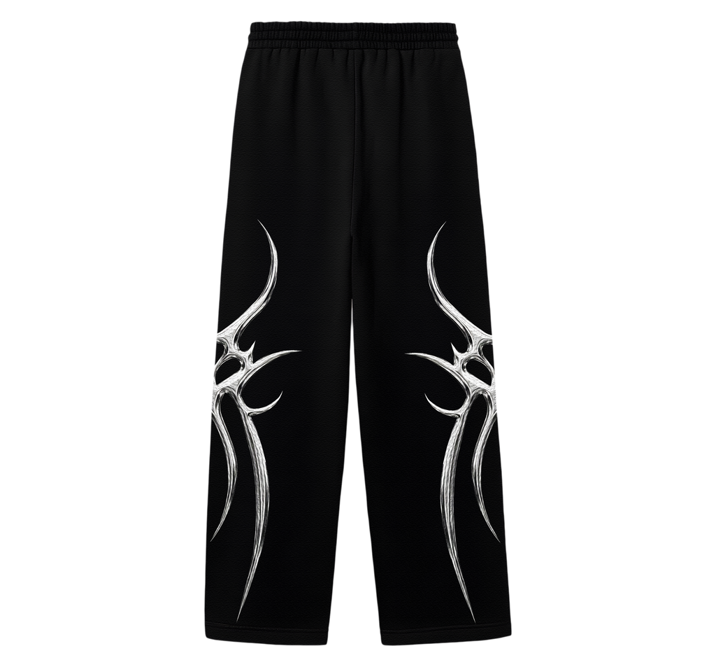 SYNAPSE - UNISEX STRAIGHT FIT BAGGY PANTS - MIDNIGHT BLACK