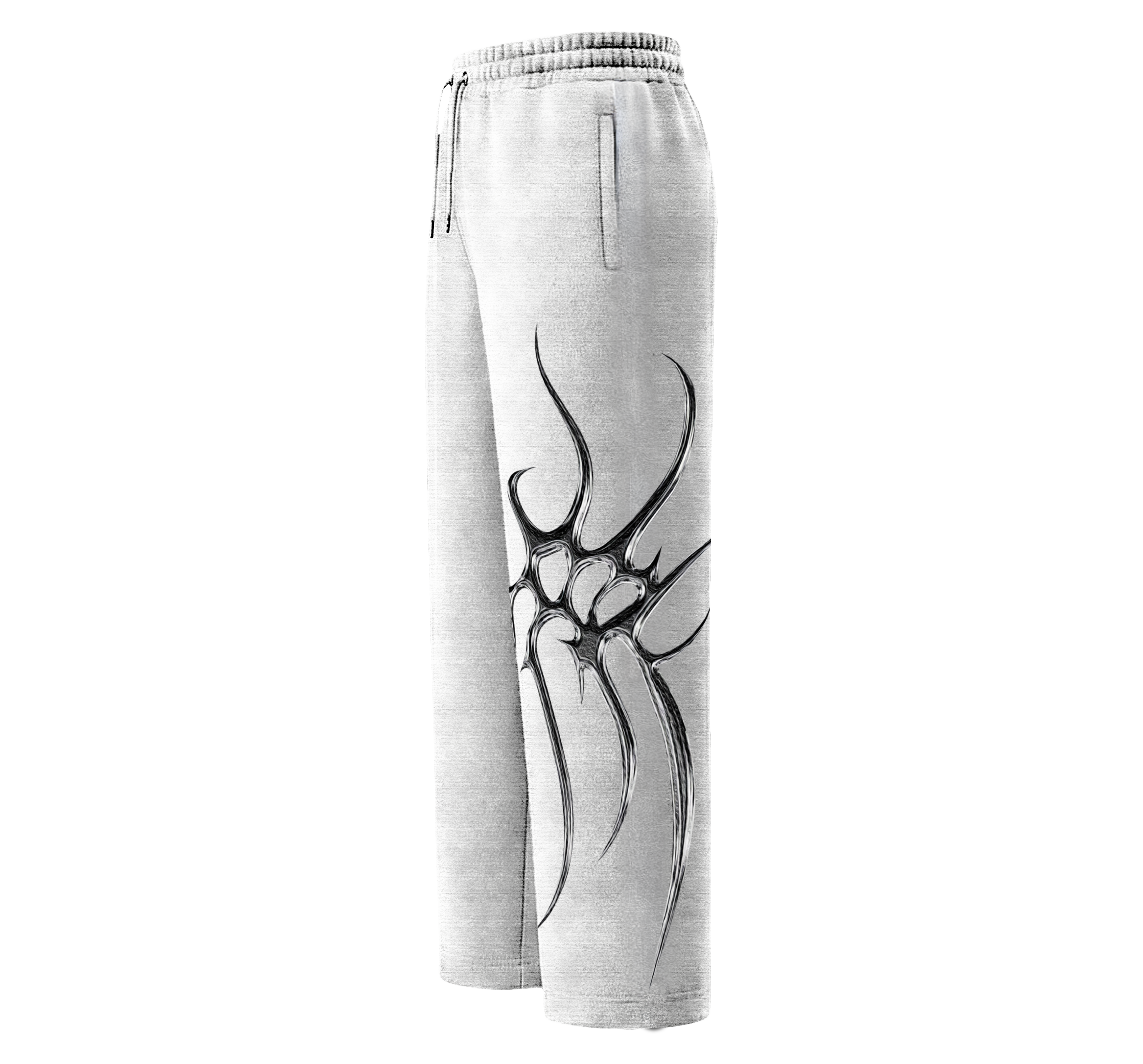 SYNAPSE - UNISEX STRAIGHT FIT BAGGY PANTS - CLEAN WHITE