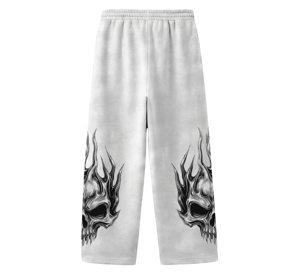 CIPHER - UNISEX STRAIGHT FIT BAGGY PANTS - CLEAN WHITE