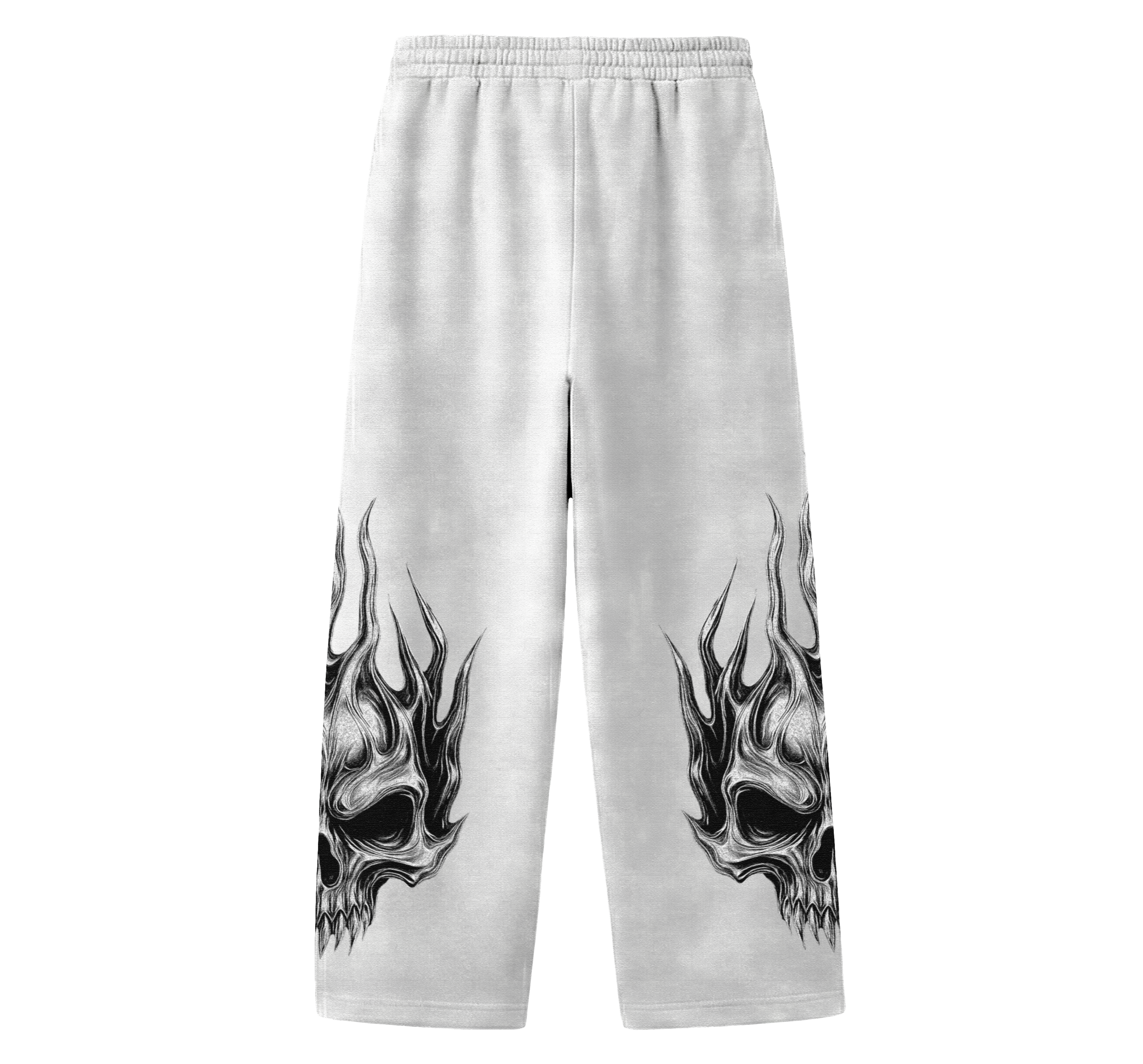 CIPHER - UNISEX STRAIGHT FIT BAGGY PANTS - CLEAN WHITE