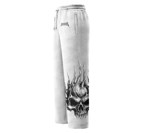 CIPHER - UNISEX STRAIGHT FIT BAGGY PANTS - CLEAN WHITE