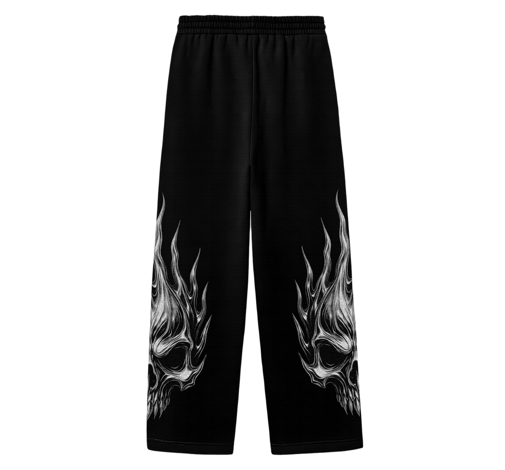 CIPHER - UNISEX STRAIGHT FIT BAGGY PANTS - MIDNIGHT BLACK