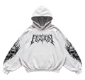 VOLTAIC - UNISEX BAGGY HOODIE - CLEAN WHITE