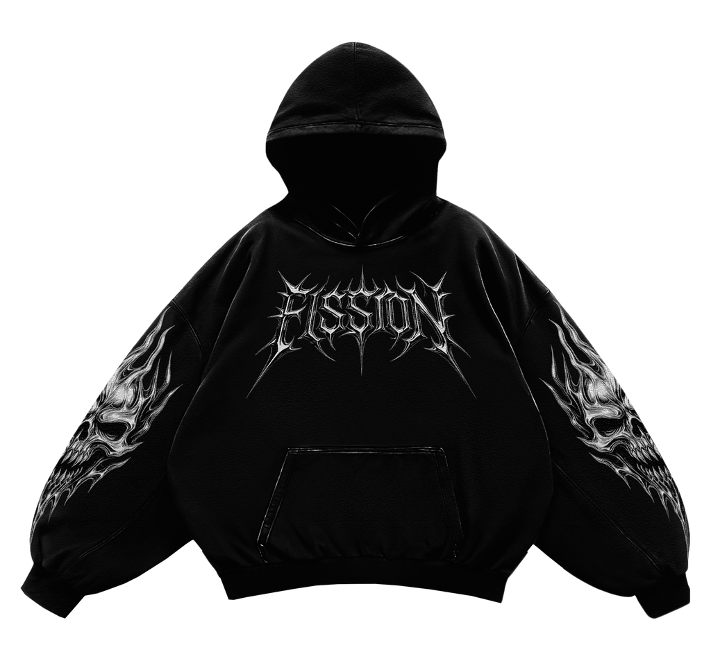 VOLTAIC - UNISEX BAGGY HOODIE - MIDNIGHT BLACK