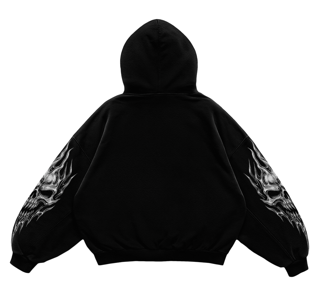 VOLTAIC - UNISEX BAGGY HOODIE - MIDNIGHT BLACK