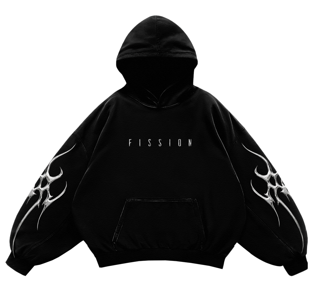 CODEX - UNISEX BAGGY HOODIE - MIDNIGHT BLACK