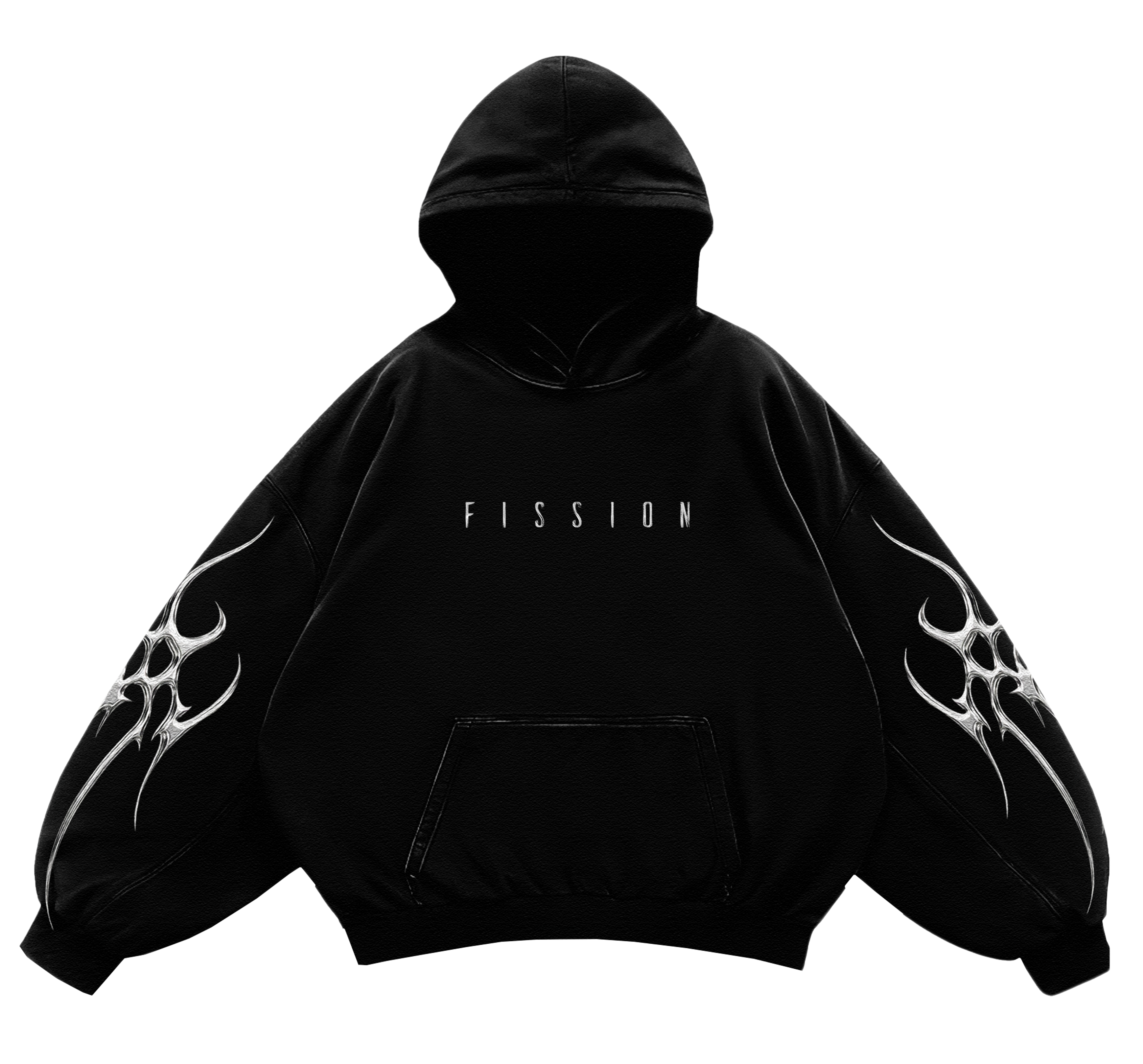 CODEX - UNISEX BAGGY HOODIE - MIDNIGHT BLACK