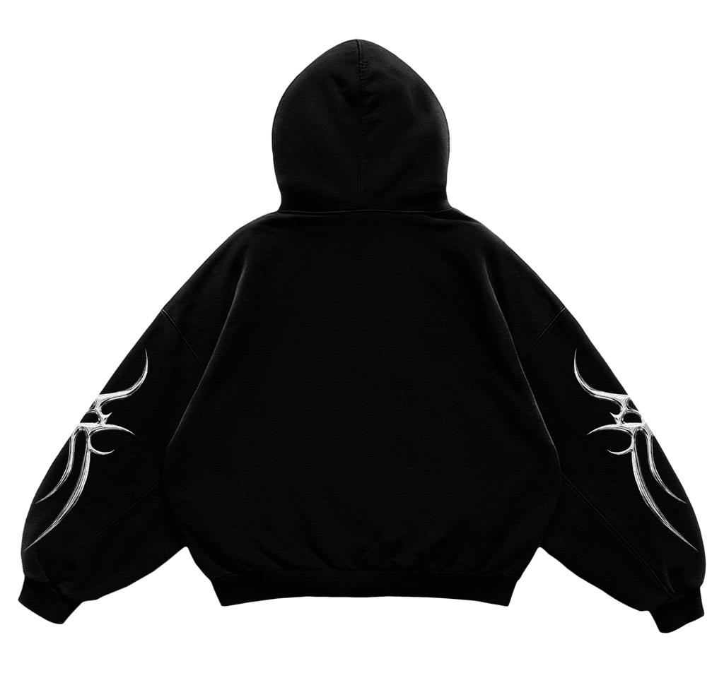 CODEX - UNISEX BAGGY HOODIE - MIDNIGHT BLACK