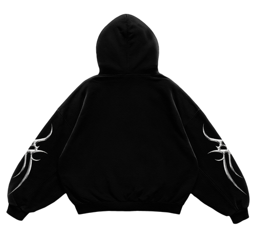 CODEX - UNISEX BAGGY HOODIE - MIDNIGHT BLACK