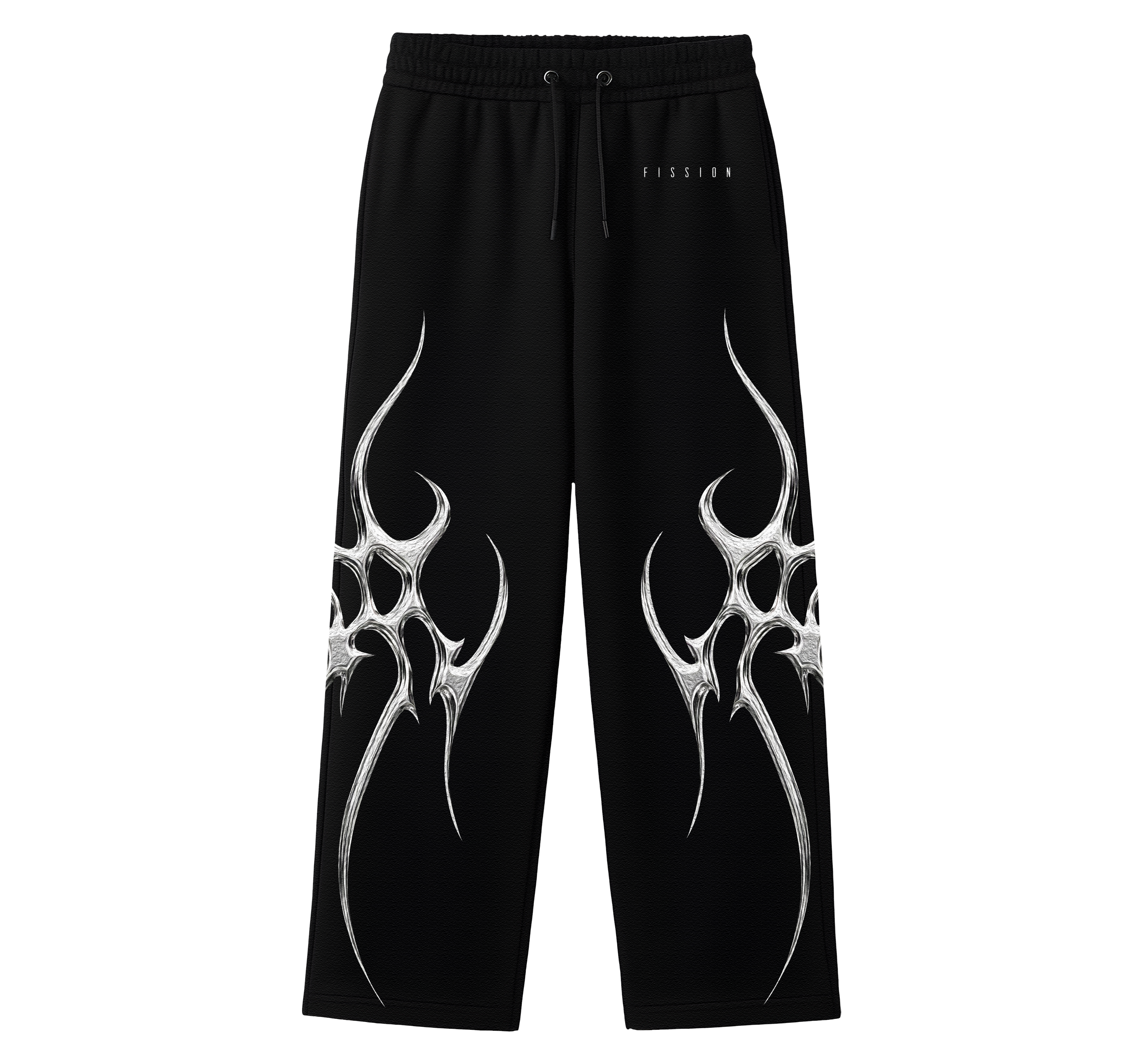 SYNAPSE - UNISEX STRAIGHT FIT BAGGY PANTS - MIDNIGHT BLACK